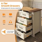61 L Shaped Corner Computer Desk Executive Drawers Cpu Stand Wood Work Study