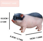 Cute Pig Statue For Fairy Gardens Realistic Mini Pig Figurine Outdoor Decor Resi