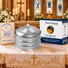Communion Tray For Church With Lid  Stainless Steel - Set Of 3 Trays