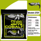 Ernie Ball 2721 Cobalt Super Slinky Electric Guitar Strings 10-46 6 Pack
