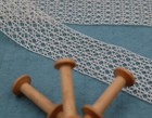 Antique French Bobbin Lace Trim Ribbon Cotton Dentelle Du Puy En Velay Vintage