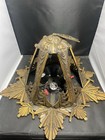 Light Brown Antique Midwest Soleure Flush Mount Slip Shade Light Fixture