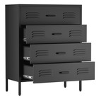Cofar Black Metal 4 Drawer Dresser bedroom Dressers With 4 Drawers For Bedroom