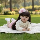 Falvia Lifelike Reborn Baby Dolls Girl Full Body 22 Inch Realistic Toddler