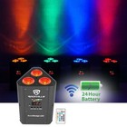  10  Rockville Rockwedge Led Rgbwa uv Rechargeable Wireless Dmx Dj Par Up-lights