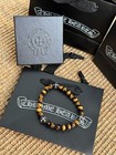Chrome Hearts Tiger s Eye Striped Stone Bracelet