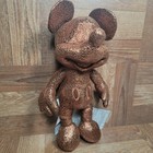 Disney Parks Mickey Mouse Bronze Plush 10  Stuffed Animal New   