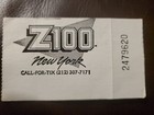1988  Frank Sinatra  Sammy Davis  Dean Martin Ticket New York Radio City 