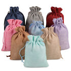 25 50 100pcs Burlap Gift Bags Drawstring Bag Jewelry Pouches Wedding Party Favor