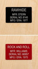 Custom Metal Pinball Serial   Restoration Tags Gottlieb Williams Stern - 3pk