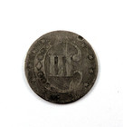 1853 Three Cent Silver Piece Good G Condition Flat