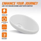 12v 6  Rv Oval Led Ceiling Light With Switch Camper Trailer Under Cabinet Light