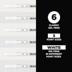 Sakura Gelly Roll Gel Pens - Fine  1 Count  pack Of 6   Classic White Ink 