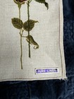 Vintage Pure Linen Placemat   Napkin Set Floral Roses Gold 8 Pc Table Linens New