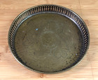 Vintage Solid Brass 8  Vanity serving Tray India  1950s 