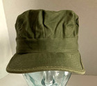 Vtg 1953 Military Utility Cap Size 7 Army Green Cotton Og-107 New Old Stock Sz 7