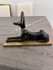 Rare Ancient Egyptian God Anubis-statue In Sitting Pose Figurine