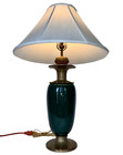 Chapman Natasha Green Ceramic   Antique Brass Lamp  C  1993