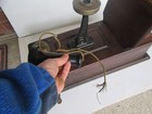 Antique Western Electric Raised Panel Oak Wall Telephone  parts repair 