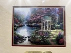 Thomas Kinkade    the Garden Of Prayer    Framed Print 11x9 5 Gold Frame Art Decor