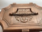 Vintage Max Klein Sewing storage Box Brown Plastic Faux Wood  With Insert Sc2015
