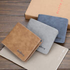 Mens Slim Front Pocket Wallet Leather Id Window Card Holder Money Purse Billfold