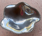Mariposa Brillante 1997 Mexico Polished Aluminum Beaded Serving Bowl