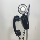 Vintage Automatic Electric Space Saver Rotary Phone Wall Mount Phone Black Aeco 