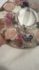 Dream Light Glass Candle Holder  With Beautiful Colored Flowers Encased 