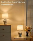 13 6  Cordless Ceramic Table Lamp Rechargeable Battery Operated
