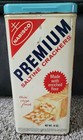 1969 Nabisco Premium Saltine Cracker Metal Tin Container Box Tin 14 Oz Vintage