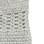 Vintage Handmade Crocheted Confetti White Afghan Throw Blanket 42  X 42 