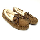 Ugg Moccasin Slippers Womens 5 Chestnut Brown Wool-lined Suede Dakota  5612 New