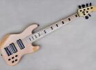 Natural Wood Color 6 Strings Electric Jazz Bass Guitar With Maple Fingerboard