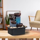 Tabletop Fountain 4 Level Small Waterfall Fountain Indoor Relaxing Water Feat   