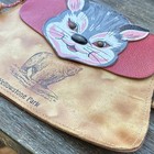 Vintage 1950s Yellowstone National Park Souvenir Kids Leather Purse Kitty Cat 