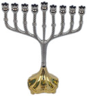 Jewish Menorah Chanukah Hanukkah Israel Nickel Judaica 8  Jewish Silver gold