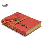 Journal Diary String Key Retro Vintage Classic Leather Bound Notebook  Red