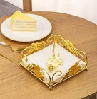 Flat Napkin Holder For Table Gold With Weight Arm For Kitchen Courtertops