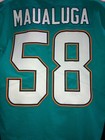  58 Rey Maualuga Miami Dolphins Game Used Aqua Nike Jersey Yr-2017 Size - 44