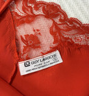 Vintage Guy Laroche Pure Silk Teddy Red Lace Lingerie Romper S 80s Designer