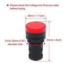 Indicator Light Ac dc 110v 20ma Led Flush Panel Mount Red 10 Pcs