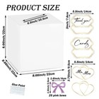 White Wedding Card Box Gift Holder Money Box For Baby Shower Birthday