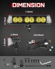 2x 7  Cree Led Light Bar Spot Flood Combo Side Shoot Utv Atv Offroad W dt Wiring
