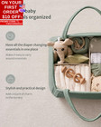 Baby Diaper Caddy Organizer  Cotton Rope Diaper Caddy Basket  Large Storage Bask