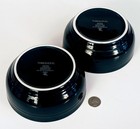 Set 2 Threshold  westfield  Stoneware Cereal Soup Bowls 6  Navy Blue Excellent 