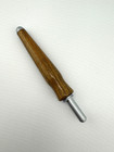 Hand Carved  Lignum Vitae Wood Seam Ripper Sewing Tool Brushed Chrome Finish