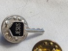 Lot Of 3  Jesus Key-gold Cherub-nail- Lapel Hat Vest Shirt Jacket Religious Pins