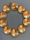 Vintage Peruvian Brass Coins Bracelet 8    1 8