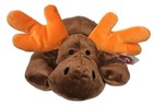 Ty Pillow Pals - Antlers The Brown Moose 16  Mwmts Plush Stuffed Animal Toy